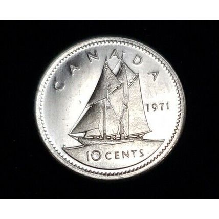 1971 CANADA 10 CENTS CIRCULATED COIN