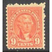 641 9c Thomas Jefferson Just Clears MNH Q1821
