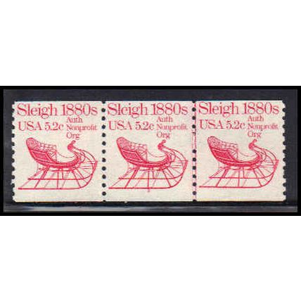 1900 5.2c Sleigh Fine MNH Dry Gum PNC 3/3 PA2307
