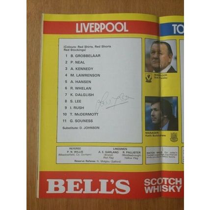 1982 League Cup Final (autographed) – Liverpool vs Tottenham ** FREE P&P **