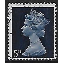 SG 735: 5d. royal blue Definitive Stamp: Queen Elizabeth II