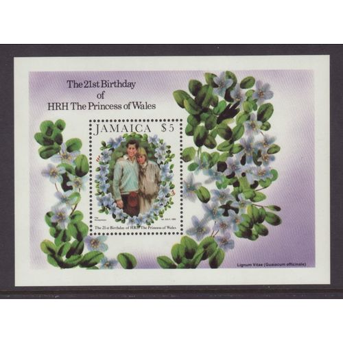 Jamaica 1982 Birthday Princess Diana M/S Unmounted Mint NHM SG MS557 Sc538 stamp