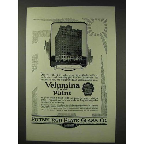 1928 Pittsburgh Plate Glass Velumina Flat Wall Paint Ad