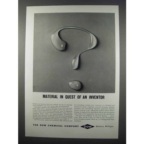1962 Dow Chemical Ad - In Quest of An Inventor