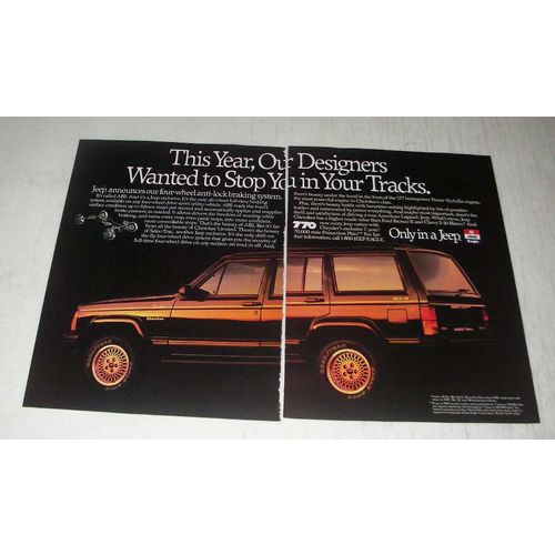 1989 Jeep Cherokee Limited Ad - This year, our designers wanted to stop you