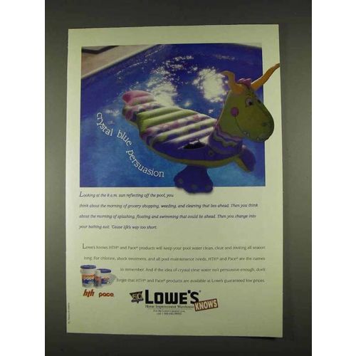 1996 Lowe's HTH and Pace Pool Products Ad