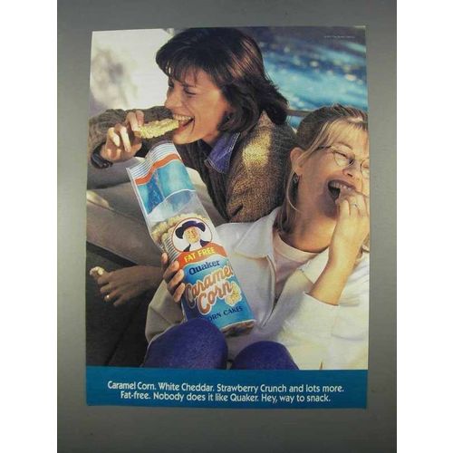 1996 Quaker Caramel Corn Corn Cakes Ad