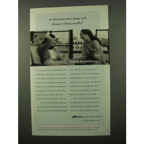 1999 Fleet Investments Ad - Change to Being Wealthy