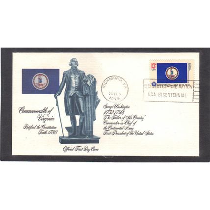FDC Fleetwood 1642 13c Virginia (Cachet-U/A) CV01228