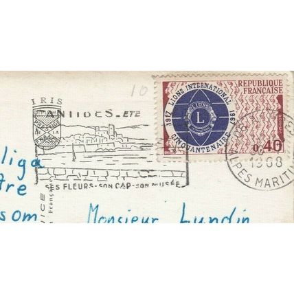 France Postal History Slogan 1968 Cote d'Azur