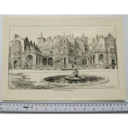 Hanslip Fletcher print Holland House, Kensington 1925