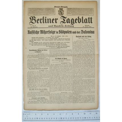 1915 Berliner Tageblatt und Handels-Zeitung No. 35 with supplements