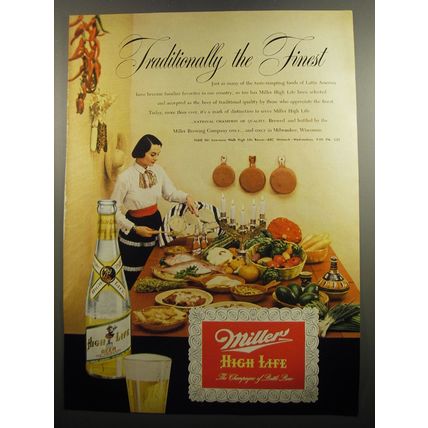 1951 Miller High Life Beer Advertisement - Traditionally the Finest
