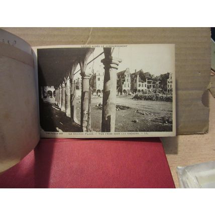 ARRAS EN RUINES, FRANCE BOOK OF 22 unused antique postcards WW1 BOMBARDMENT =