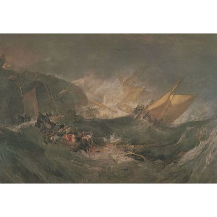 Turner The Shipwreck Of The Minotaur Painting Postcard
