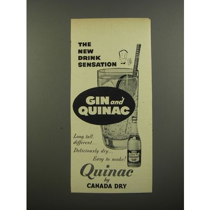 1953 Canada Dry Quinac Advertisement - The new drink sensation