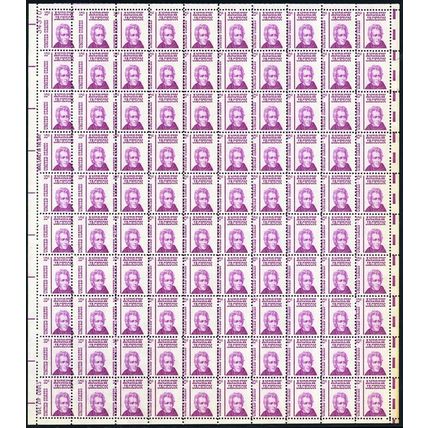 1286, Spectacular Misperforated Error Sheet of 100 Stamps Mint NH - Stuart Katz