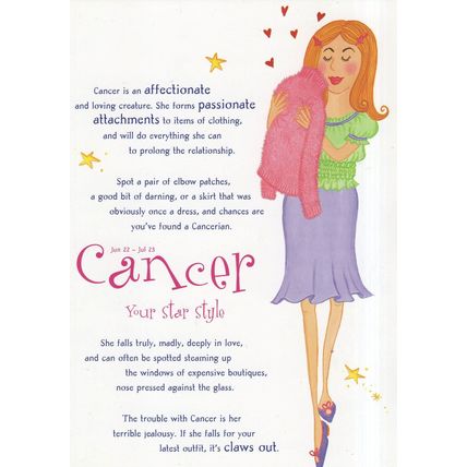 Cancer Makes Skirts From Dress Fashion Zodiac Advertising Postcard