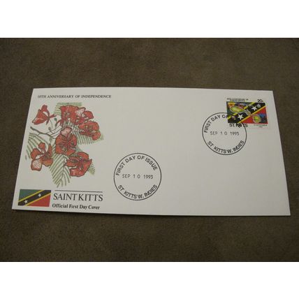 1993 Saint Kitts FDC Cover - Anniversary of Independence