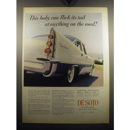 1957 De Soto Fireflite 4-Door Sedan Ad - This baby can flick its tail