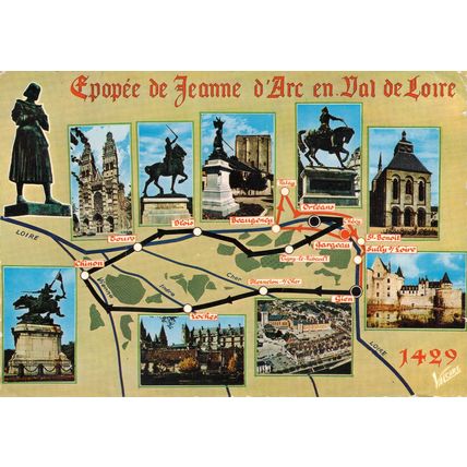 Postcard Épopée de Jeanne d’Arc en Val de Loire, France