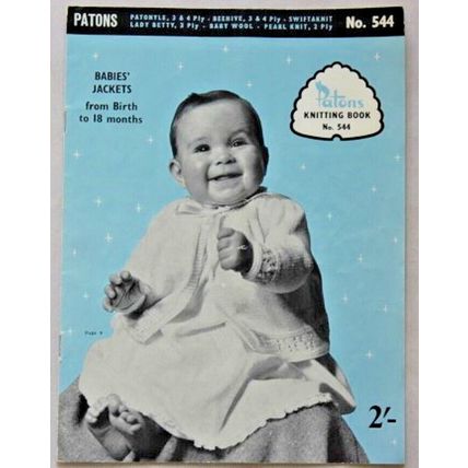Vintage Patons Babies Jackets From Birth to 18 Months Knitting Book 544