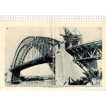Sydney Harbour Bridge Australia - 1930s Article / Print