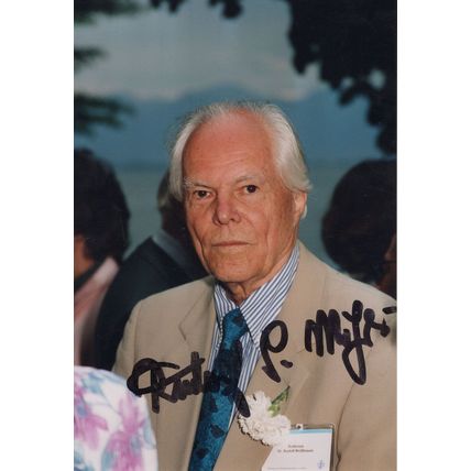 Rudolf Mossbauer German Physicist Nobel Prize Hand Signed Photo