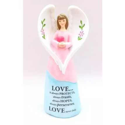 Angel Figurine 1 Corinthians 13 Love..it Always Protects 12.5 CM Gift Christian