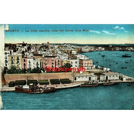 Taranto, La Citta Vechia Vista, Italy, visto Rev, Postcard, 1900s?