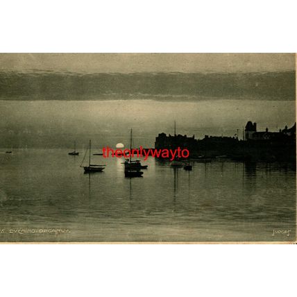 Evening Deganwy, Wales, Judges Photogravure Postcard, 1920s