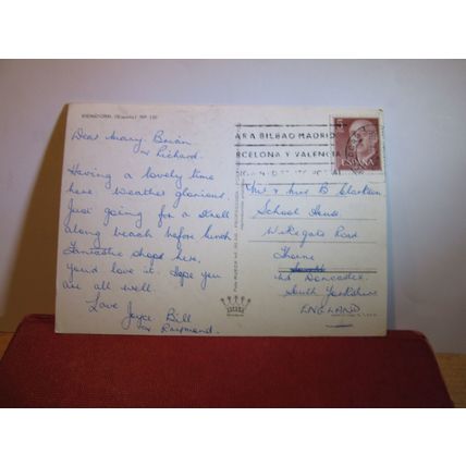 multiview, MAP, BENIDORM, SPAIN used postcard 1971? pm =