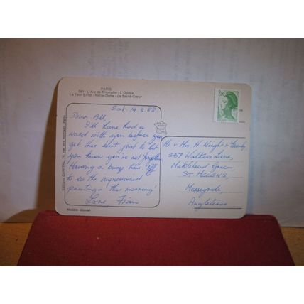 multiview, PARIS, FRANCE used postcard 1988 postmark =