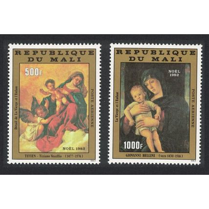 Mali Titian Bellini Christmas Religious Paintings 2v 1982 MNH SG#945-946