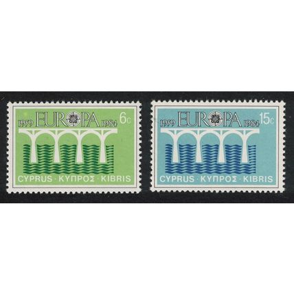 Cyprus Bridge 25th Anniversary of CEPT Europa 2v 1984 MNH SG#632-633