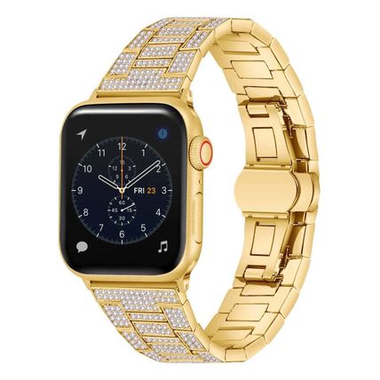 Diamond Metal Watch Band For Apple Watch Series, 7 45mm / 6&SE&5&4 44mm / 3&2&1