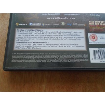 World in Conflict PC DVD T&W