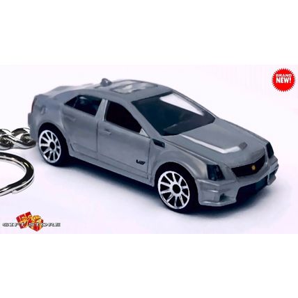HTF RARE KEYCHAIN SILVER CADILLAC CTS-V CUSTOM Ltd Ed.
