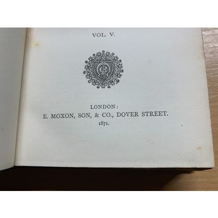 RARE* 1871 "THE WORKS OF THOMAS HOOD" VOLUME 5 ANTIQUE BOOK (P4)
