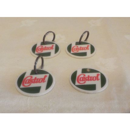 4 x Vintage Castrol Emblem Key Fobs