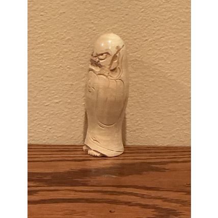 Vintage Japanese Traditional Wooden Doll Hand-Crafted Authentic Figurine