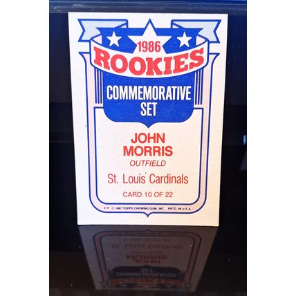 JOHN MORRIS 1987 TOPPS ROOKIE COMMEMORATIVE SET BASEBALL CARD #256