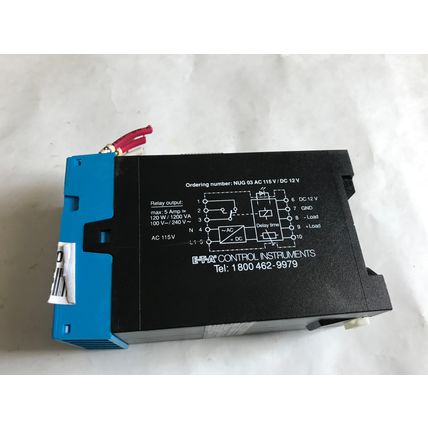 E.T.A CONTROLS NUG 03 AC CONTROL TIME DELAY RELAY NUG 03 AC 115V/DC 12V,SR
