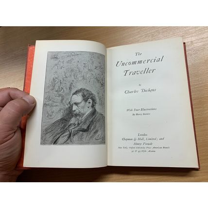 RARE* 1914 CHARLES DICKENS UNCOMMERCIAL TRAVELLER FIRESIDE EDITION HB BOOK (P4)
