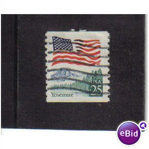 1988 USA flag ove yosemite 25c multi F/U SG2352