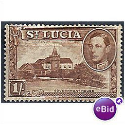 St Lucia 1938 SG135 1s Brown Mounted Mint