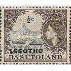 Lesotho QEII 1966 ½c Grey Black & Sepia Mounted Mint MM SG 110A stamp qiloane