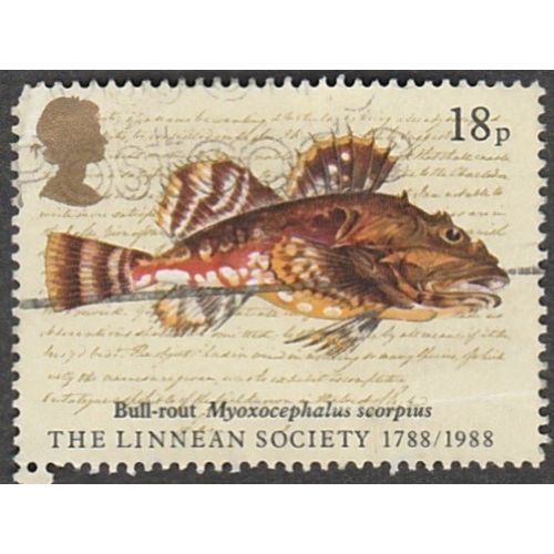 1988 Bicentenary of Linnean Society. 18p. Short-spined Seascorpion. V Fine Used