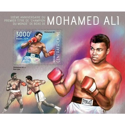 CENTRAL AFRICA 2014 SHEET MNH MOHAMED ALI BOXING BOXE SPORTS BOXEO 1A