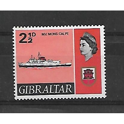 Gibraltar.SG203 2 1/2d Mons Calpe (ferry).Unmounted Mint.July20